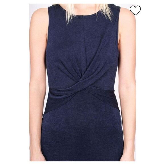 MinkPink Forbidden Love Mini Dress Navy Blue Silky‎ Shiny  Body Con Size Small - Picture 3 of 14